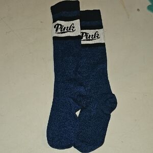 VS PINK Socks. Womens Nwots. Blue,White And Black